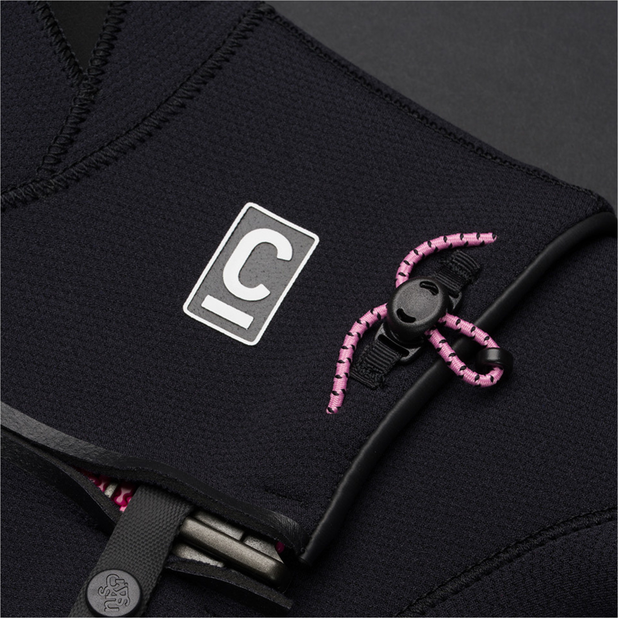 2026 C-Skins Womens Nuwave Rewired 6/5mm Hooded Wetsuit CRW65WH - Black / Black / Rose